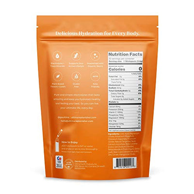 Ultima Replenisher Electrolyte Hydration Powder, Orange, 20 Count Stickpacks Pouch - Sugar Free, 0 Calories, 0 Carbs - Gluten-Free, Keto, Non-GMO with Magnesium, Potassium