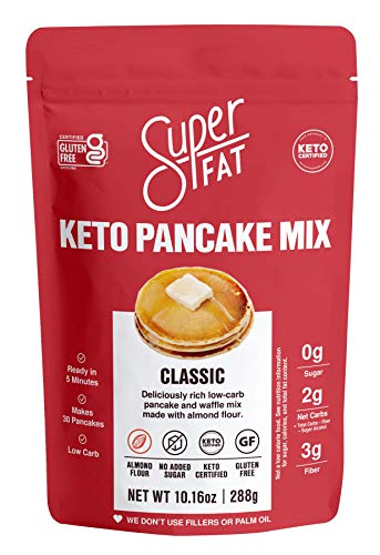 Keto Pancake Baking Mix & Waffle Mix -Fluffy Low Carb Pancakes -Keto Friendly, Diabetic, Paleo, Gluten- Free Breakfast-No Sugar Added Sweet & Treats Protein, Keto Pancakes-30 Pancakes