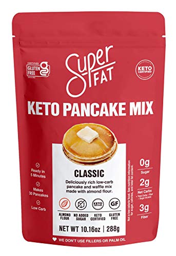 Keto Pancake Baking Mix & Waffle Mix -Fluffy Low Carb Pancakes -Keto Friendly, Diabetic, Paleo, Gluten- Free Breakfast-No Sugar Added Sweet & Treats Protein, Keto Pancakes-30 Pancakes