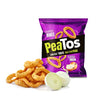 PeaTos Crunchy Rings Snacks, Classic Onion, .6 Ounce (15 Count), Junk Food Taste, Made from Peas, Bold Flavors, 4g Protein and 3g Fiber, Pea Plant Protein Snack