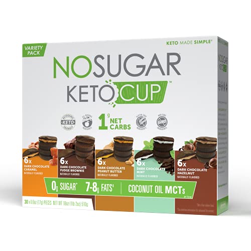No Sugar Keto Cups Variety Pack - 30 Cups by No Sugar Company