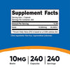 Nutricost Biotin (Vitamin B7) 10,000mcg (10mg), 240 Capsules - Vegetarian Friendly, Gluten Free, Non-GMO