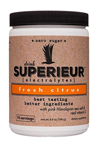 Superieur Electrolytes - Fresh Citrus Electrolyte Hydration Powder - Sugar Free Electrolyte Powder - Hydration Drink Mix - Gluten-Free, Vegan, Keto Electrolyte Drink - (70 Servings)