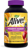 Nature’s Way Alive! Women’s Complete Gummy Multivitamin, B-Vitamins, Mixed Berry Flavored, 130 Gummies