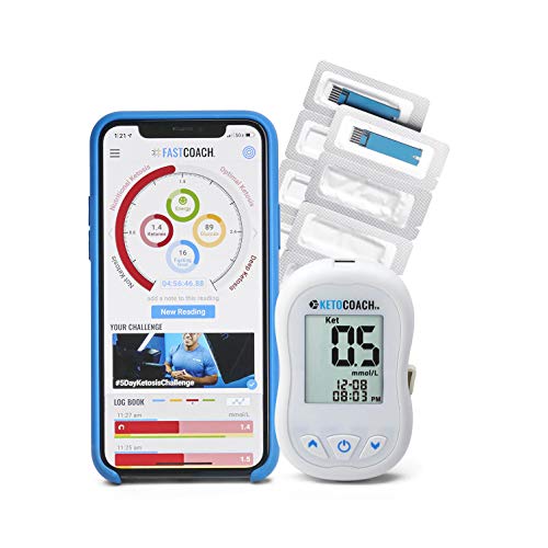 New KetoCoach Blood Ketone Meter Starter Kit | Affordably and Accurately Test if You're in Ketosis On The Ketogenic Diet by Measuring Blood Ketones