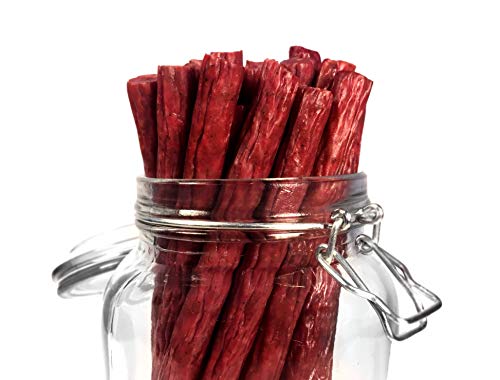 Mission Meats Sugar Free Keto Snacks Grass Fed Beef Sticks Whole 30 Gluten Free MSG Free Nitrate Nitrite Free Paleo Healthy Snacks Natural Meat Sticks Beef Jerky Zero Sugar Protein Snacks (24 Count)