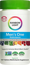 Rainbow Light Men’s One Multivitamin – High Potency with Vitamin C, D & Zinc for Immune Support, Non-GMO, Vegetarian – 150 Tablets (5 Month Supply)