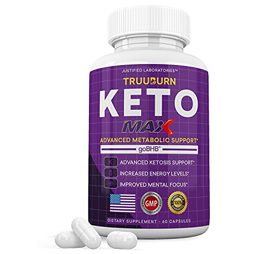 TruuBurn Max 1200MG Keto Pills Includes Apple Cider Vinegar goBHB Exogenous Trueburn Ketones True Burn Advanced Ketogenic Truu Burn Supplement Ketosis Support for Men Women 60 Capsules