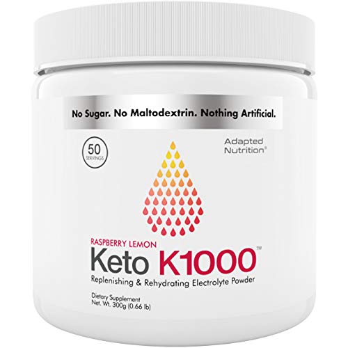 Keto K1000 Electrolyte Powder | Boost Energy & Beat Leg Cramps | No Maltodextrin or Sugar | No Ingredients from China or Pakistan | Raspberry Lemon | 50 Servings