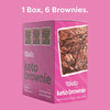 Kiss My Keto Brownie –– Protein Based Brownies | Low Sugar, Low Carb (2g Net) Keto Desserts and Snacks | Gluten Free, Low Carb Snacks –– Made with Pea Protein & Collagen (6-Pack)