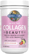 Garden of Life Grass Fed Collagen Beauty - Strawberry Lemonade, 20 Servings - Collagen Powder for Women Men Hair Skin Nails, Collagen Peptides Powder, Collagen Protein Hydrolyzed Collagen Supplements