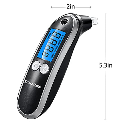 Ketone Meter, Portable Digital Keto Breath Tester for Weight Loss Management with 10 Mouthpieces