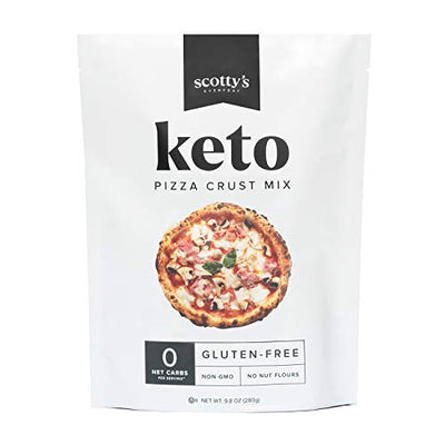 Keto Pizza Crust Zero Carb Mix - Keto and Gluten Free Pizza Baking Mix - 0g Net Carbs Per Slice - Easy to Bake - No Nut Flours - Makes 1 Pizza (8.4oz Mix)