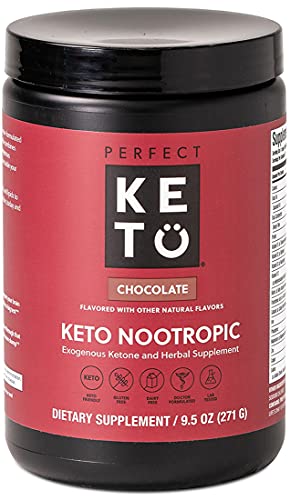 Perfect Keto Nootropic Brain Supplement: Enhance Focus and Energy, Boost Concentration, Improve Memory and Clarity - MCTs, Ketones, L-theanine, Ginkgo Biloba, Cat’s Claw, Alpha Lipoic Acid, and GPC