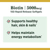 Nature’s Bounty Biotin 5000 mcg, 150 Rapid Release Softgels
