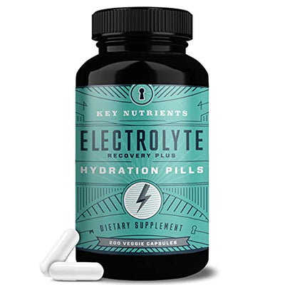 Electrolyte Salt Tablets: for Rehydration - Keto Friendly Hydration Supplement - Electrolyte Pills with No Carbs & No Sugar . Contains 6: Electrolytes - Sodium, Magnesium Salt, & More - 200 Capsules