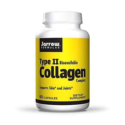 Jarrow Formulas Type II Collagen Complex 500 mg - 60 Capsules - Supports Skin & Joints - Derived from Chicken Sternum Cartilage - 30 Servings