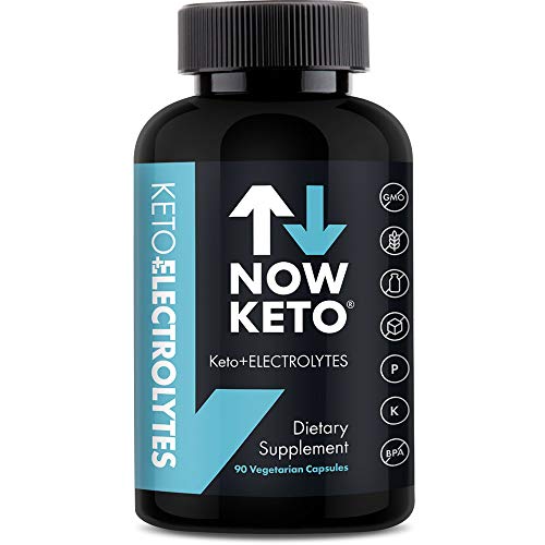 Keto Plus Electrolytes Replacement Tablets for Fast Hydration | Magnesium, Potassium, Sodium, Calcium, Vitamin D, Vitamin B | Keto Diet Friendly | 90 Vegetarian Capsules