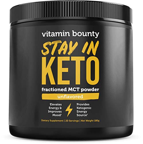 MCT Oil Powder with Organic Acacia Fiber - 0g Net Carbs - Perfect for Coffee Creamer, Smoothies & Sustained Energy, Stay in Keto. 20 Servings
