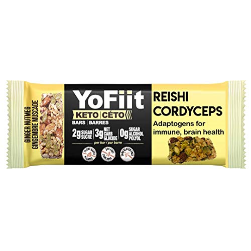 Keto Bars - Low Carb, Keto Diet Snacks. Net Carbs Only 3g. Dairy-Free (Vegan), Raw, Gluten-Free. Paleo Friendly. No Sugar Alcohols. No Stevia. (Ginger (12 Pack))