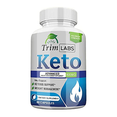 Trim Labs Keto Pills - Trim Labs Keto Advanced - Trim Labs Keto Capsules - Trim Labs Keto 800MG (60 Pills - 1 Month Supply)