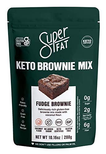 Keto Brownie Mix- Low Carb Fudge Brownie Baking Mix- Keto Friendly, Gluten-free, Paleo, Diabetic, No Sugar Added Keto Desserts Sweet & Treats