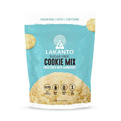 Lakanto Sugar Free Cookie Mix - Monkfruit Sweetener, 1g Net Carb, Gluten Free, Dairy Free, Keto Diet Friendly, Delicious Snack, Almond Flour, Baking Mix (12 Servings)