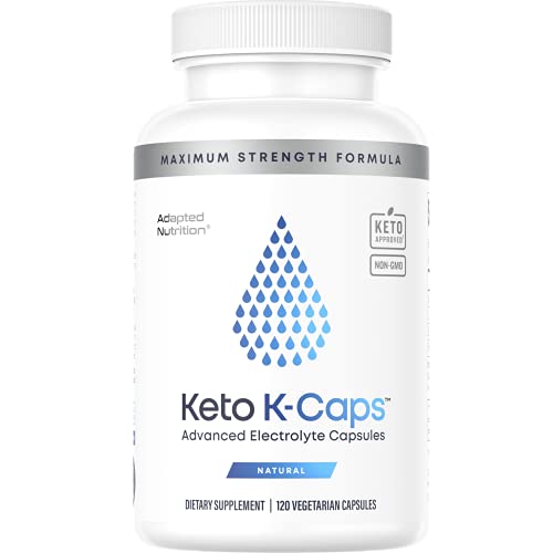 Keto K-Caps Electrolyte Capsules | New Label, Same Great Product | Hydrate Fast & Beat Leg Cramps | 700mg Potassium, Sodium, Magnesium | No Maltodextrin | 120 Caps