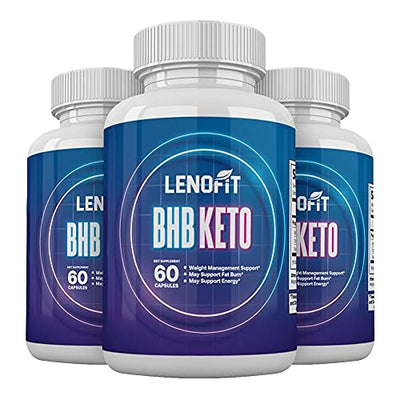 (3 Pack) Lenofit BHB Keto - Lenofit Keto Pills - Leno Fit Keto with Weight Management Support (180 Pills - 3 Month Supply)
