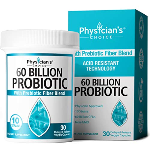Probiotics 60 Billion CFU - Probiotics for Women, Probiotics for Men and Adults, Natural, Shelf Stable Probiotic Supplement with Organic Prebiotic, Acidophilus Probiotic