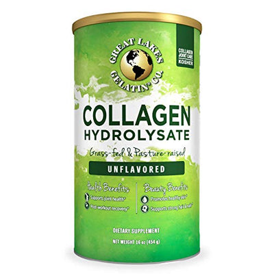 Great Lakes Gelatin, Collagen Hydrolysate, Unflavored Beef Protein, Kosher, 16 Oz Can