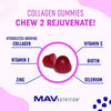 MAV Nutrition Hydrolyzed Collagen Gummies with Biotin Zinc Vitamin C and E | Hair Growth Anti Aging Skin Care & Strong Nails | 60 Collagen Supplement Gummies