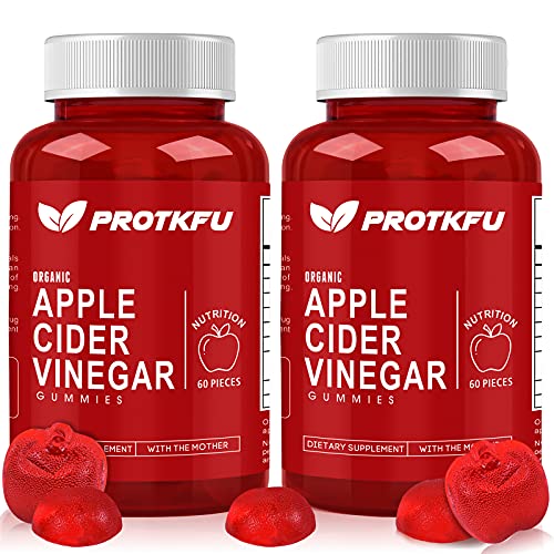 (2-Pack) Apple Cider Vinegar Gummies by ProTKFU - Immunity & Detox with The Mother, Vegan, Gluten-Free, Vitamin B12, B9, Pomegranate, Beetroot - Best Supplement for Healthy Weight Loss