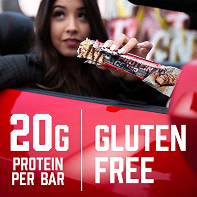 BSN Protein Bars - Protein Crisp Bar by Syntha-6, Whey Protein, 20g of Protein, Gluten Free, Low Sugar, Cold Stone Creamery Birthday Cake Remix, 12 Count