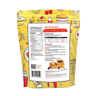 Mariam Goods Keto Pancake Mix, 11.4 oz., Low Carb, High Protein Baking Powder, Gluten and Grain-Free, Low Glycemic Index for Baked Goods, Waffles, and pancakes Non-GMO