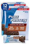Pure Protein Bars, High Protein, Nutritious Snacks to Support Energy, Low Sugar, Gluten Free, Chocolate Deluxe, 6 Count (Pack of 2)