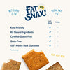 Fat Snax Almond Flour Crackers - Low-Carb and Gluten-Free Keto Crackers with 11g of Fats - 2-3 Net Carb* Keto Snacks - (Cheddar, 3-Pack)