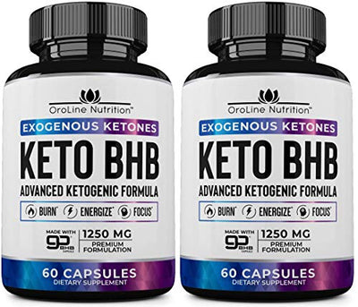 Keto Pills - [2 Pack | 120 Capsules] Advanced Keto Burn Diet Pills - Best Exogenous Ketones BHB Supplement | Keto BHB Diet Pills for Women and Men - Max Strength Boost