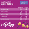 HighKey Low Carb Blueberry Muffin Mini Bites - 6.65 oz Keto Snack Cakes Gluten Free Muffins Healthy Food for Adults Sugar Free Snacks Kids Dessert Cake Bites Diabetic Breakfast Foods