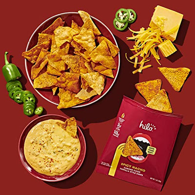 Hilo Life Low Carb Keto Friendly Tortilla Chip Snack Bags, Variety Pack, 1oz Bags (12 Pack)