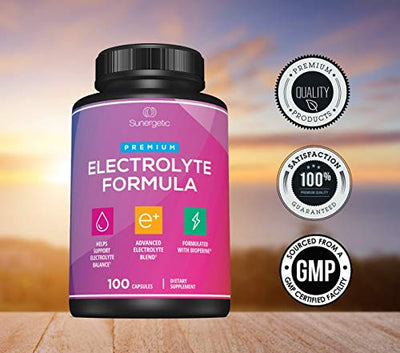 Premium Electrolyte Capsules – Support for Keto, Low Carb, Rehydration & Recovery - Electrolyte Replacement Tablets – Includes Electrolyte Salts, Magnesium, Sodium, Potassium – 100 Capsules