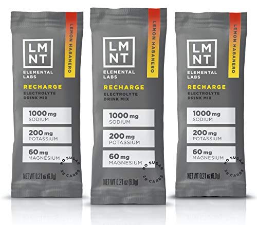 LMNT Keto Electrolyte Drink Mix | Paleo Hydration Powder | No Sugar, No Artificial Ingredients | Lemon Habanero | 30 Stick Packs