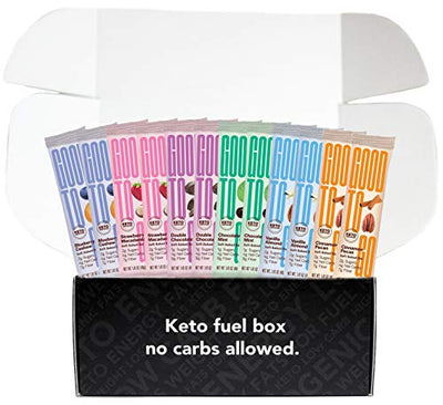 Good to Go Snacks Keto Bar - Soft Baked, Low Carb, Gluten-Free, Vegan, Ketogenic Certified - Variety Gift Box (12 Bars)