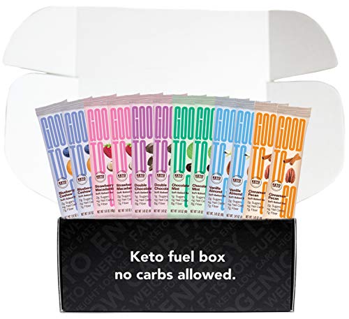 Good to Go Snacks Keto Bar - Soft Baked, Low Carb, Gluten-Free, Vegan, Ketogenic Certified - Variety Gift Box (12 Bars)