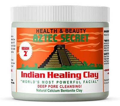 Aztec Clay Premium Mask Set by Etana Beauty – All-In-One Kit Includes 1lb Aztec Secret Indian Healing Clay, 16oz Bragg's Apple Cider Vinegar, Natural Bamboo Bowl, Stir, Scoop, Brush & Tote