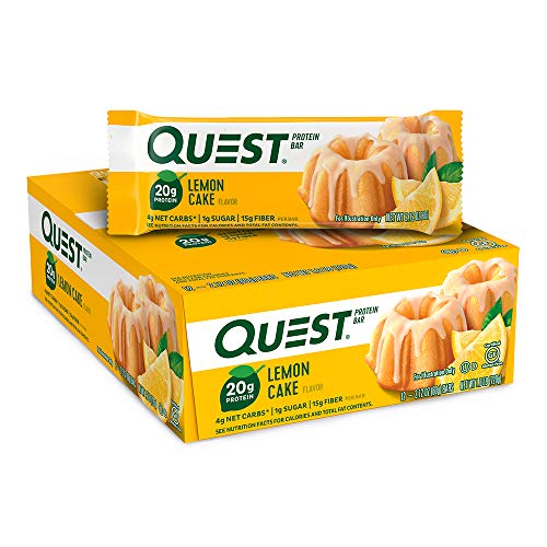 Quest Nutrition Protein Bar, Lemon Cake, 12 Count