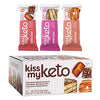 Kiss My Keto Bars — Chocolate Coated Variety Keto Protein Bars | 2-3g Net Carbs, 1g Sugar, 9-10g Protein | Low Carb Energy Bars with MCT Oil | Low Sugar Keto Snacks | Soy, Grain, Gluten Free — 12 Pack