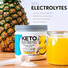 KetoLogic Keto Electrolyte Powder: Sugar Free Electrolyte Supplement for Rapid Hydration, Recovery, Cramps & Energy Boost + NO Carbs, NO Calories, NO Artificial Sweeteners - (45 Serve) - Pineapple