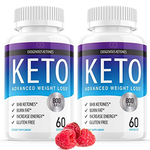 Keto Diet Pills Advanced Weight Loss BHB Capsules Supplements Exogenous Raspberry Ketones for Ketosis with Belly Stomach Fat Burner Keto Vitamins for Women Men Appetite Suppressant Control (2 Pack)