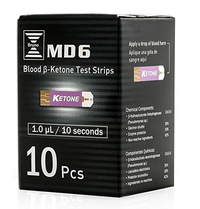 Bruno MD6 Box of 10 Ketone Test Strips to Use with Our MD6 Blood Monitoring System | Stay in Ketosis and Get The Best Results with Accurate Keto Counts While Following The Ketogenic Diet …